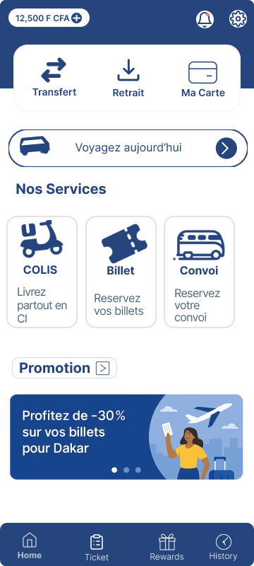 Tobile App Interface